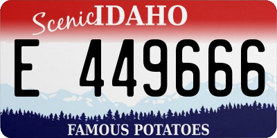 ID license plate E449666