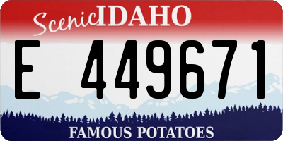 ID license plate E449671