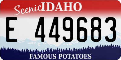 ID license plate E449683