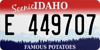 ID license plate E449707