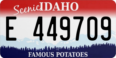 ID license plate E449709