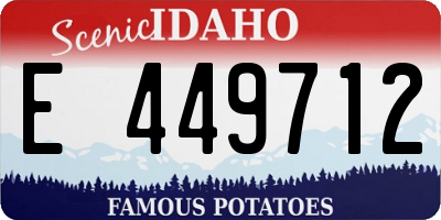 ID license plate E449712