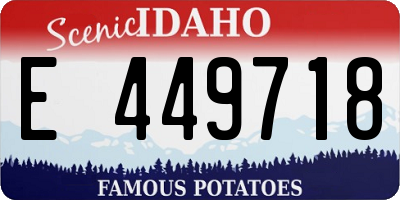 ID license plate E449718