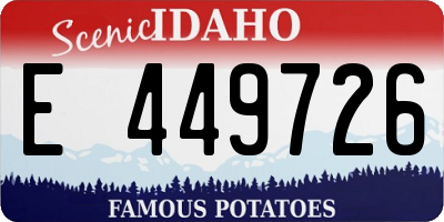 ID license plate E449726