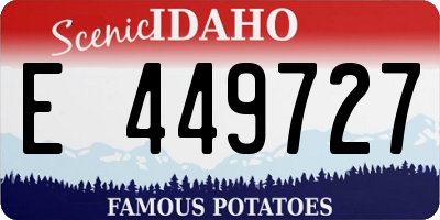 ID license plate E449727