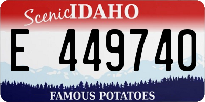 ID license plate E449740