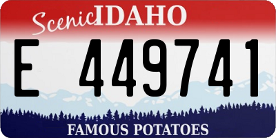 ID license plate E449741
