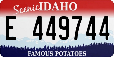 ID license plate E449744