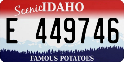 ID license plate E449746