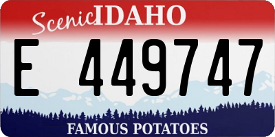 ID license plate E449747