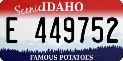ID license plate E449752