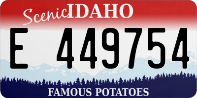 ID license plate E449754