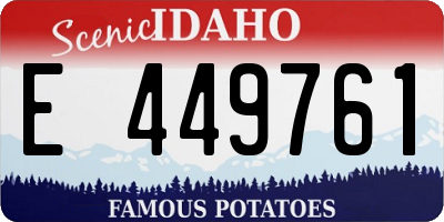 ID license plate E449761