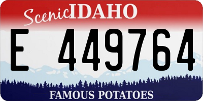 ID license plate E449764