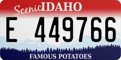 ID license plate E449766