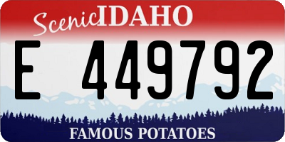 ID license plate E449792