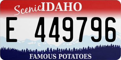 ID license plate E449796