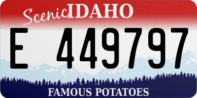 ID license plate E449797