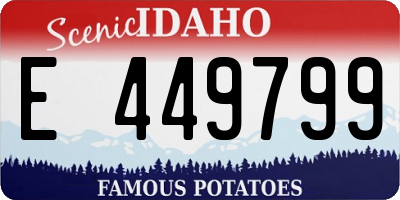 ID license plate E449799