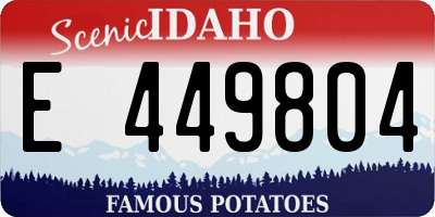 ID license plate E449804