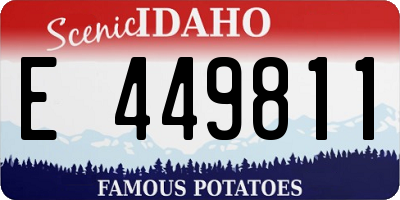 ID license plate E449811