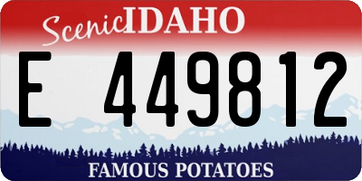 ID license plate E449812