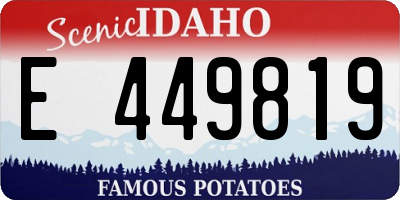 ID license plate E449819