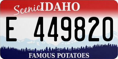 ID license plate E449820
