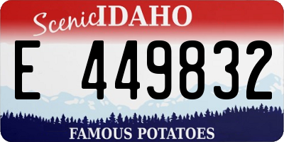 ID license plate E449832