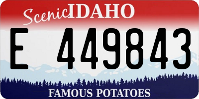 ID license plate E449843