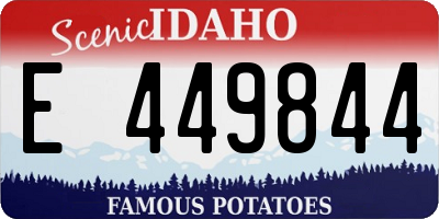 ID license plate E449844