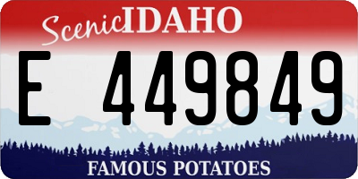 ID license plate E449849