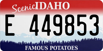 ID license plate E449853