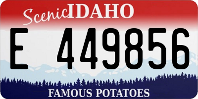 ID license plate E449856