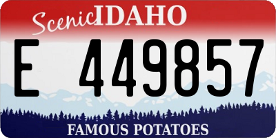 ID license plate E449857