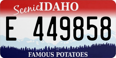 ID license plate E449858