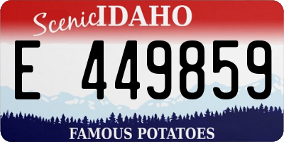 ID license plate E449859