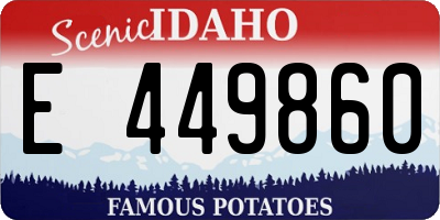 ID license plate E449860