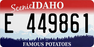 ID license plate E449861