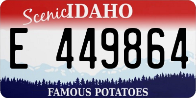 ID license plate E449864