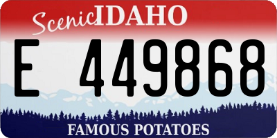 ID license plate E449868
