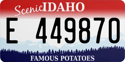 ID license plate E449870