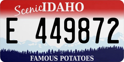 ID license plate E449872