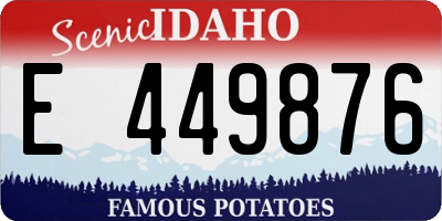ID license plate E449876