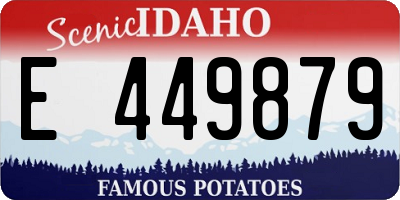 ID license plate E449879