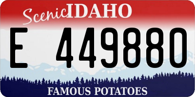 ID license plate E449880