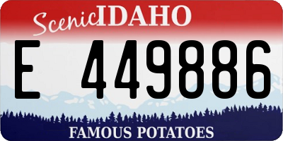 ID license plate E449886