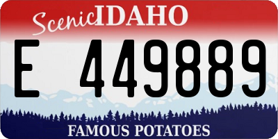 ID license plate E449889