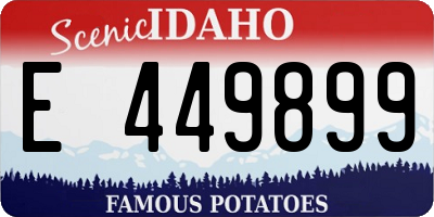 ID license plate E449899