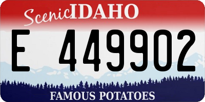 ID license plate E449902